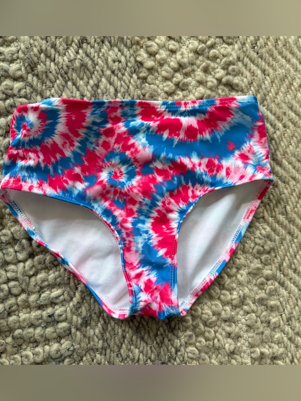 art class Tie-Dye Bikini Bottoms in Pink, Blue & White size 8 full coverage